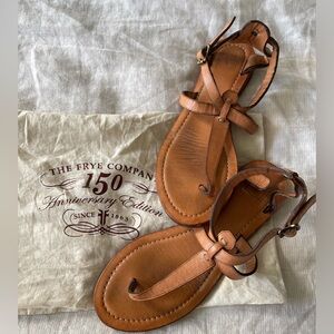 Frye Taylor Tan Leather Sandals